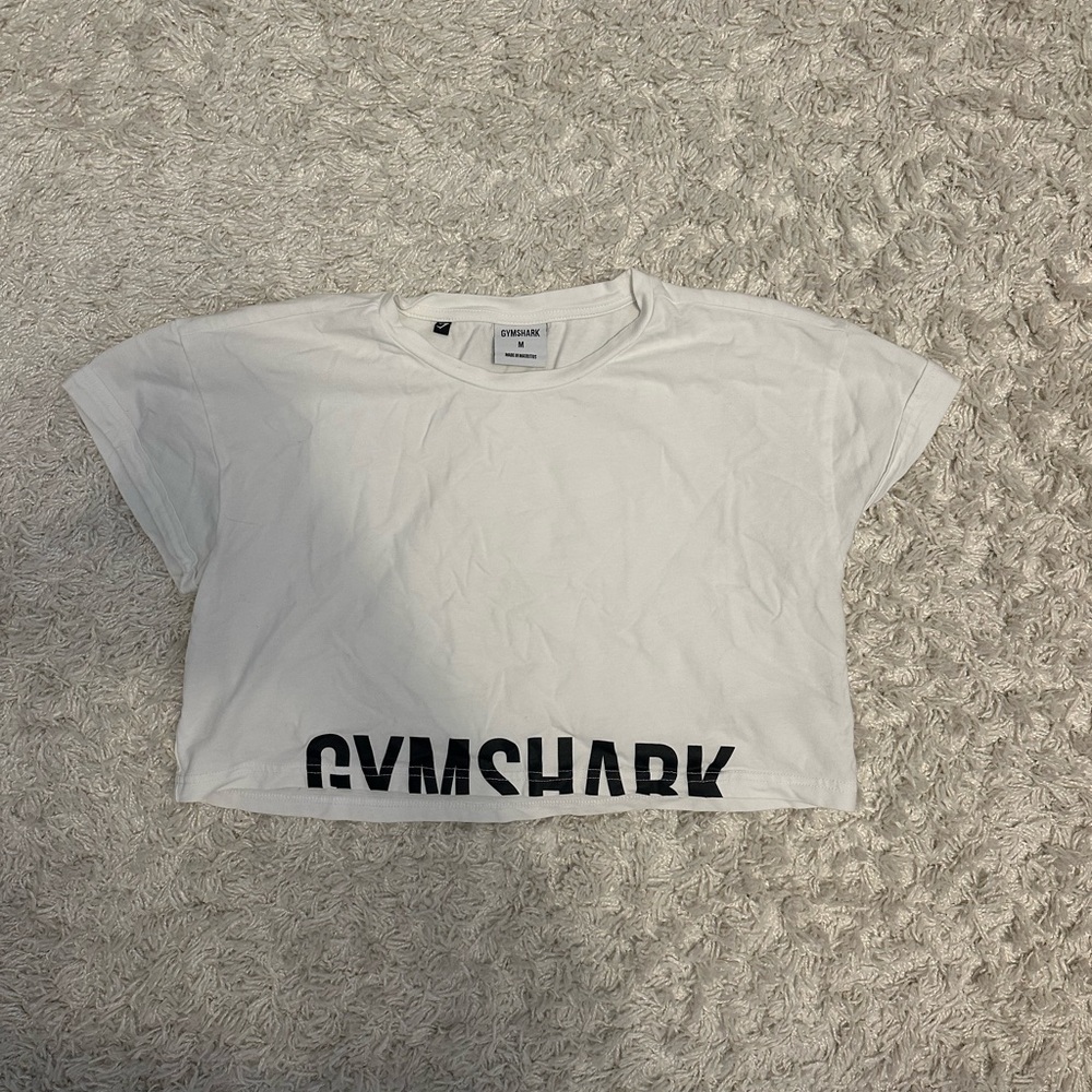 Gymshark White Tee with Black Logo